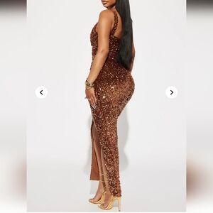 Stunning Sequin Gown with Side Slit